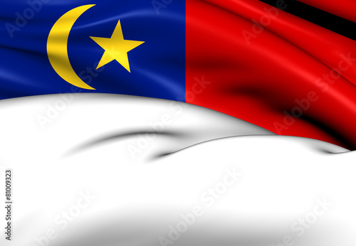 Flag of Malacca, Malaysia.