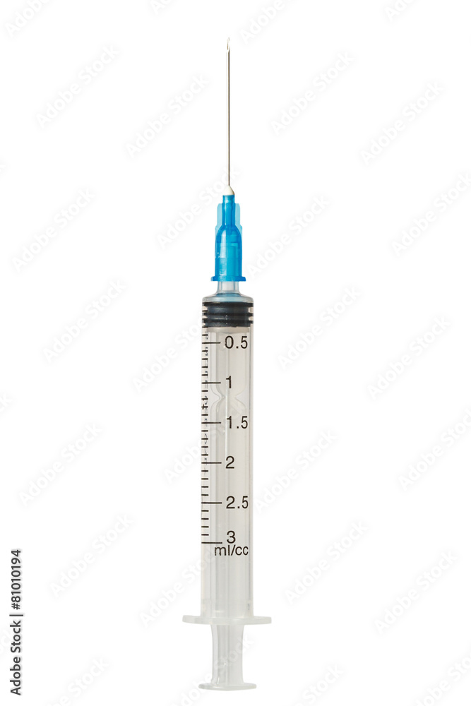 Syringe isolated on white with path Syringe isolated on white with path