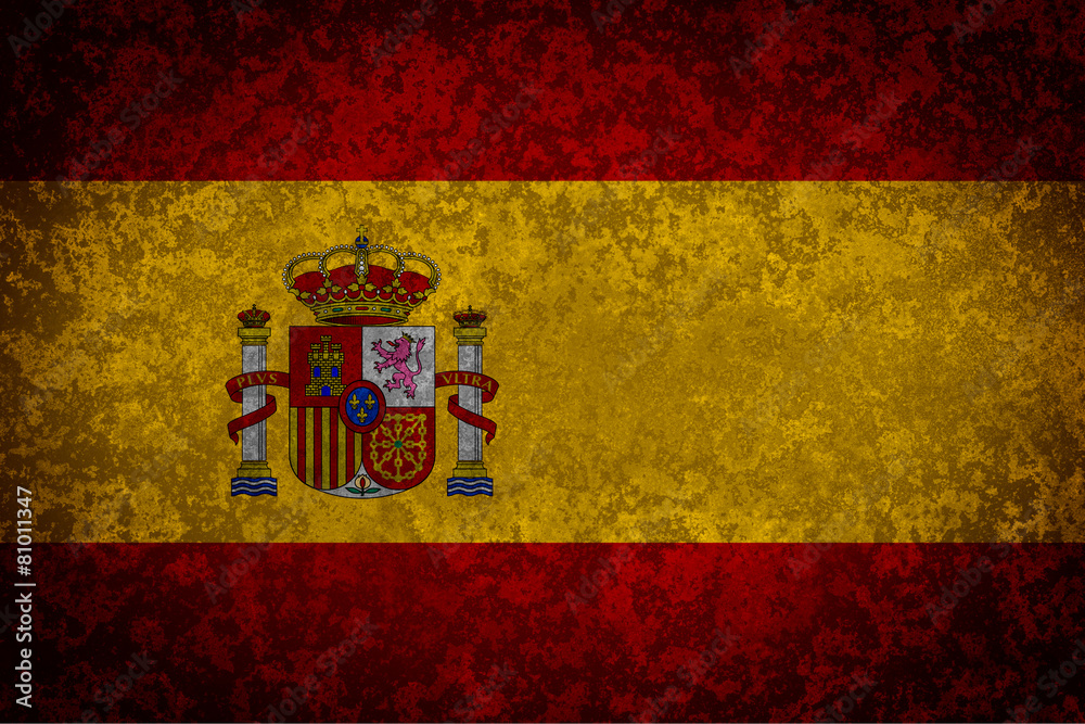 Flag of Spain. Grungy textured spanish flag.
