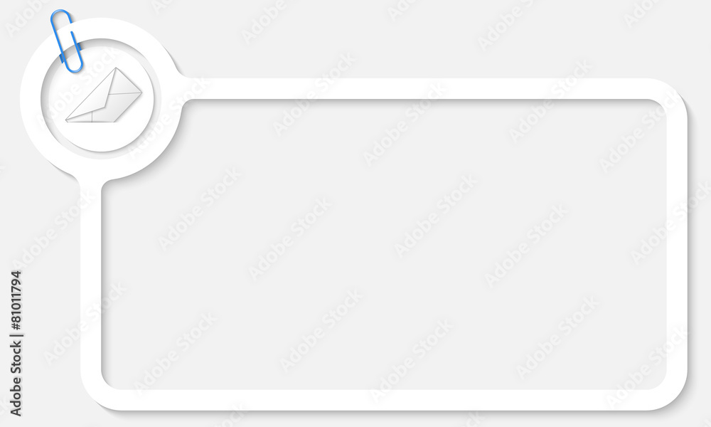 white frame for text and envelope white frame for text and envelope