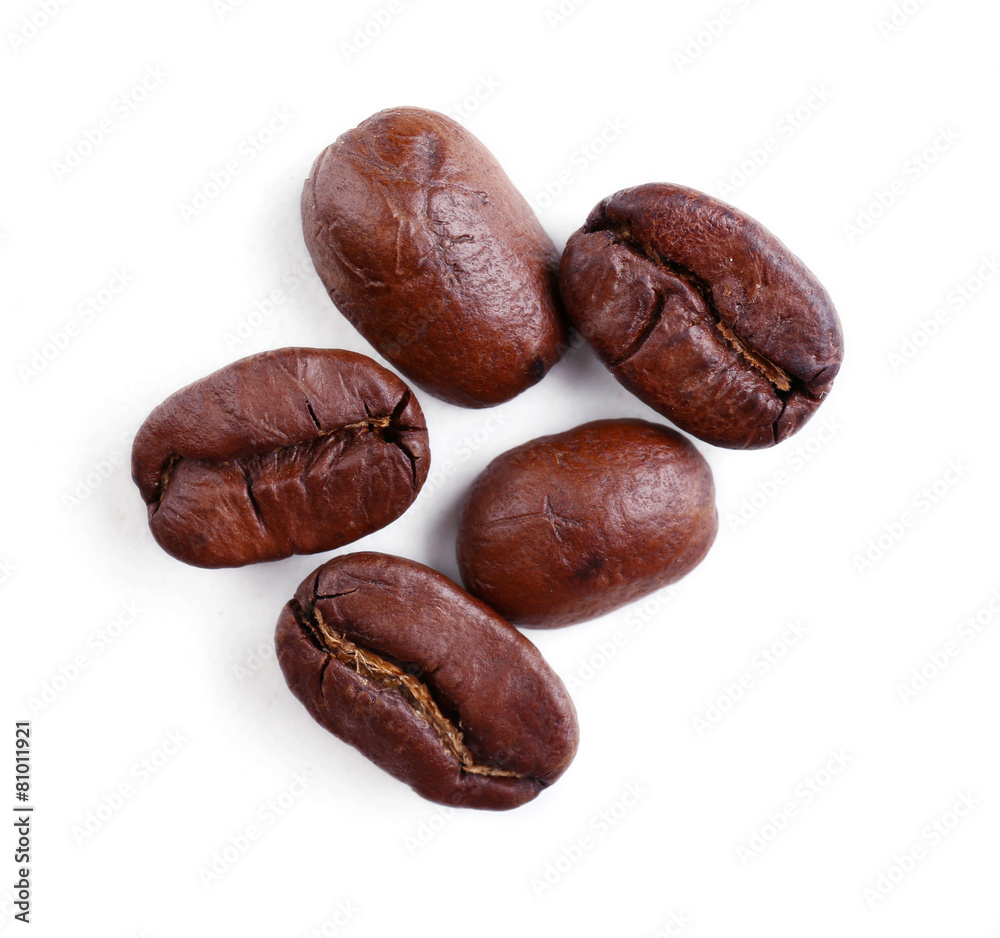 Coffee beans isolated on white Coffee beans isolated on white