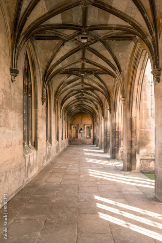 Old Castle Corridor in Golden Sunlight