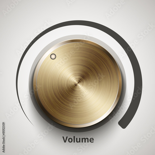 Vector volume knob with gold texture