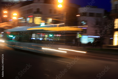 Motion blurred bus © leon134865
