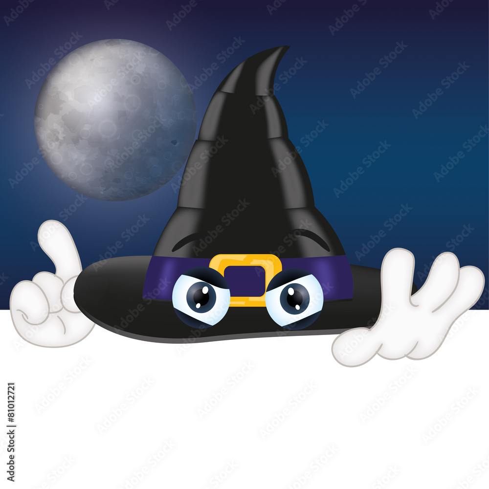 Magic Hat Cartoon Illustration Halloween evil Magic Hat Cartoon Illustration Halloween evil