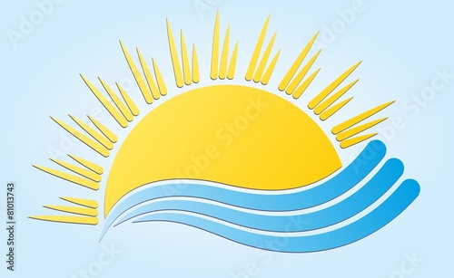 Sea and sun logo