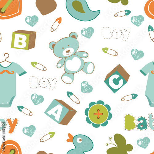 Colorful baby boy pattern