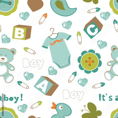 Colorful baby boy pattern