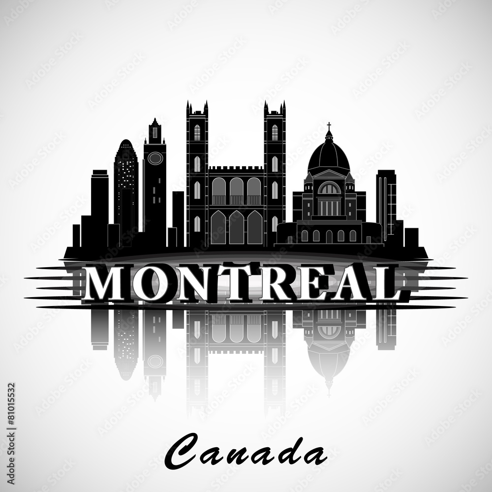 Modern Montreal City Skyline Design. Canada