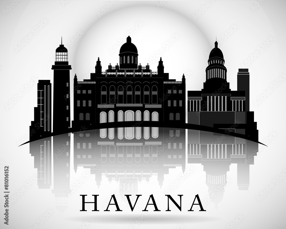 Modern Havana City Skyline Design. Cuba
