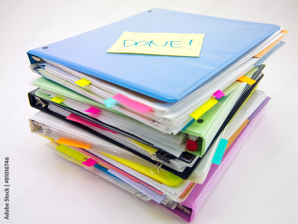 The Pile of Business Documents; Done