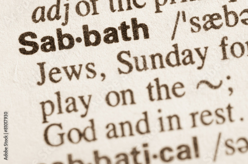 Dictionary definition of word Sabath