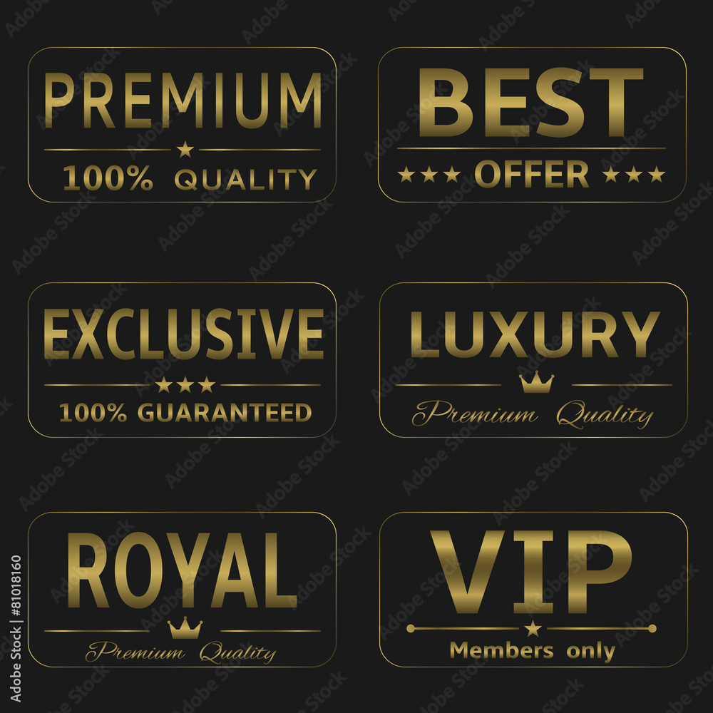 Fototapeta premium Luxury labels