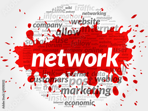NETWORK business concept in word tag cloud