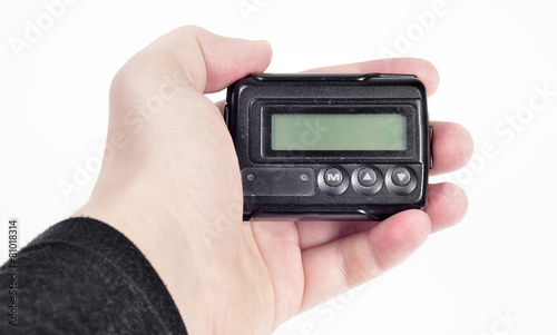 pager in hand