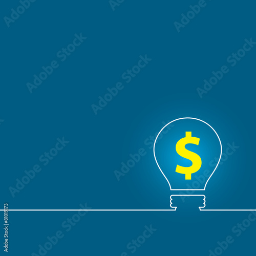 Money making idea. background lamp.