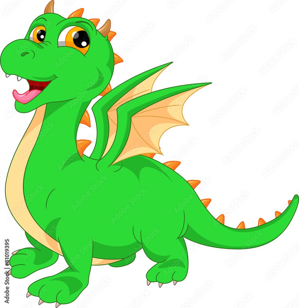 Fototapeta premium Cute baby dinosaur cartoon