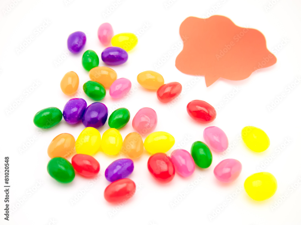 Colorful Balloons and Jelly Beans (White Background) Colorful Balloons and Jelly Beans (White Background)