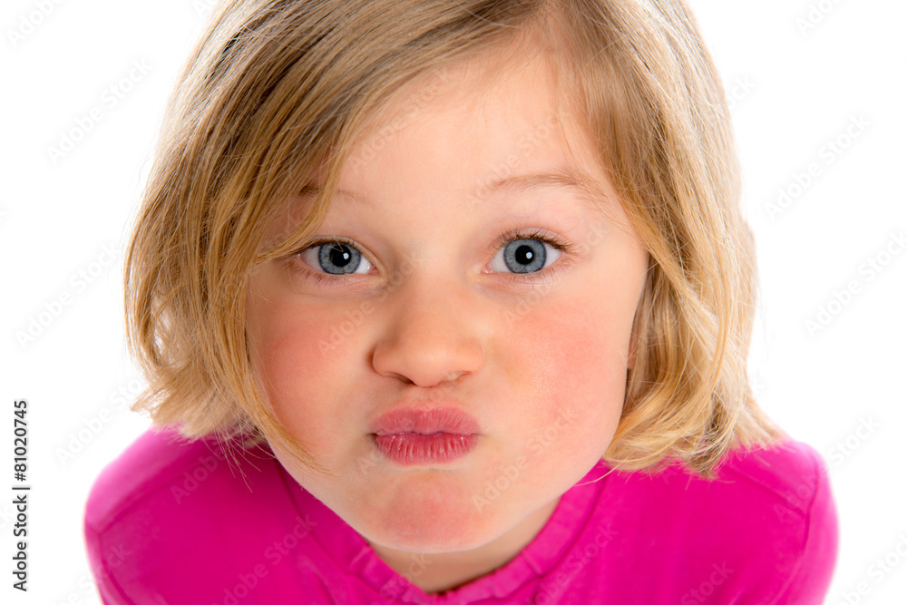 little funny girl making a air-kiss little funny girl making a air-kiss