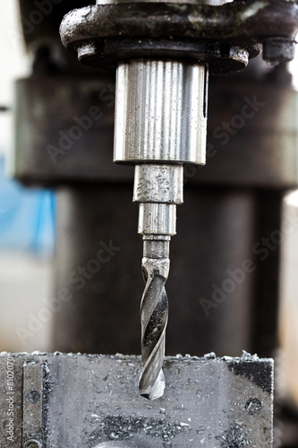 drilling machine in factory workshop