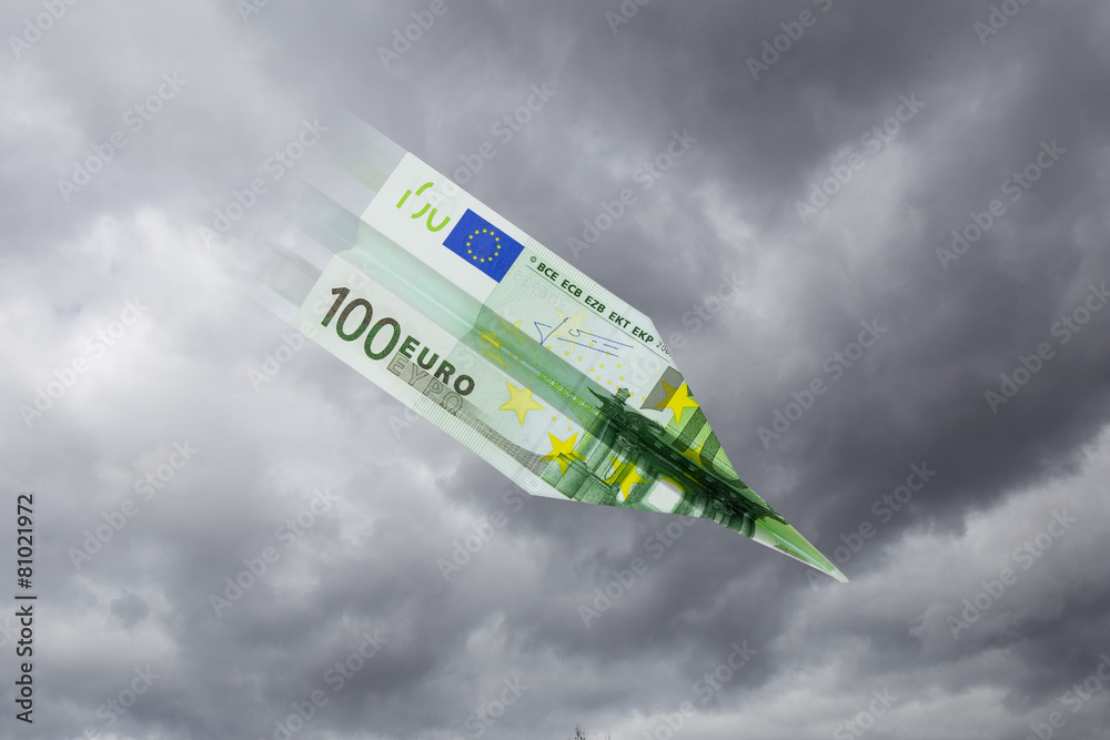 Wunschmotiv: Euro-Papierflieger stürzt ab #81021972
