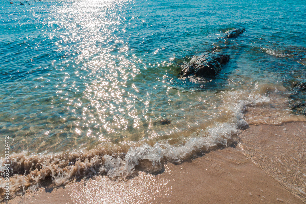 Obraz premium Sea with sand at Thai beach
