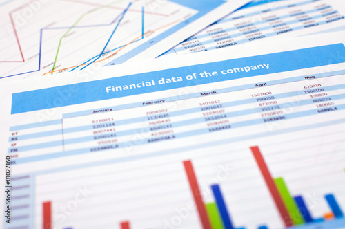 Business document. Finance data
