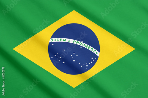 Brazilian flag waving