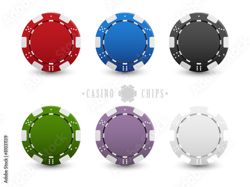 Set of casino chips