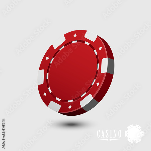 Casino chip isolated - vector