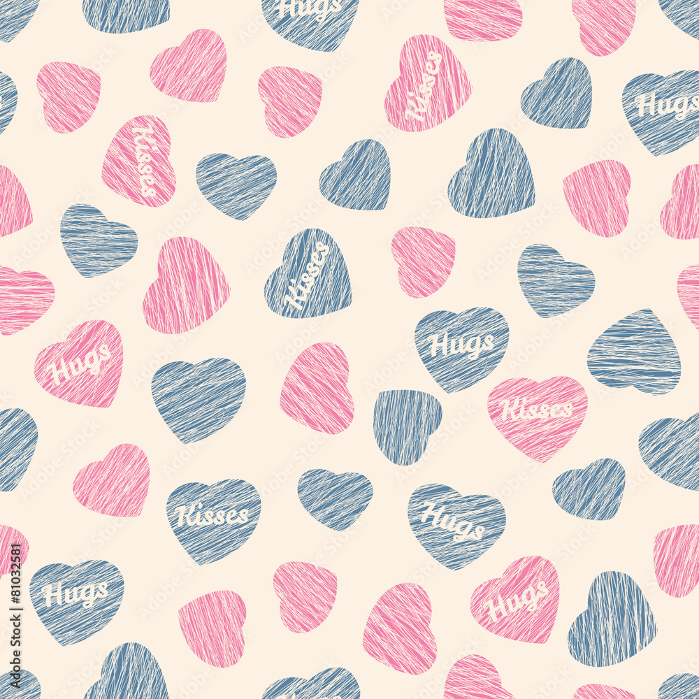 Seamless pattern with hearts, Valentine Day background. Abstract Seamless pattern with hearts, Valentine Day background. Abstract