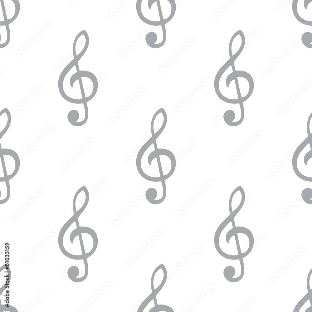 Fototapeta premium New Treble clef seamless pattern
