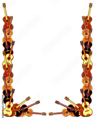 Frame with guitars