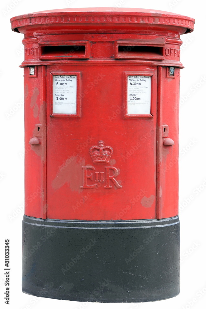 British pillar box with two apertures in London British pillar box with two apertures in London