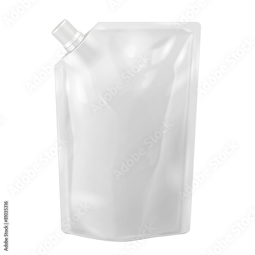 Blank Food or Drink Bag Packaging with Corner Spout Lid
