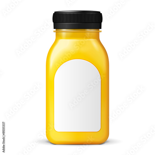 uice Or Jam Glass Yellow Orange Bottle