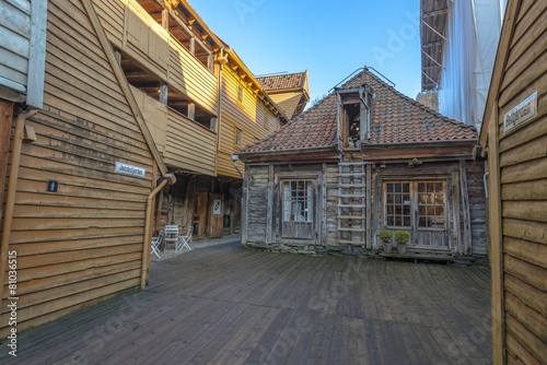 historic buildings of Bryggen in the City of Bergen, Norway © FadiBarghouthy