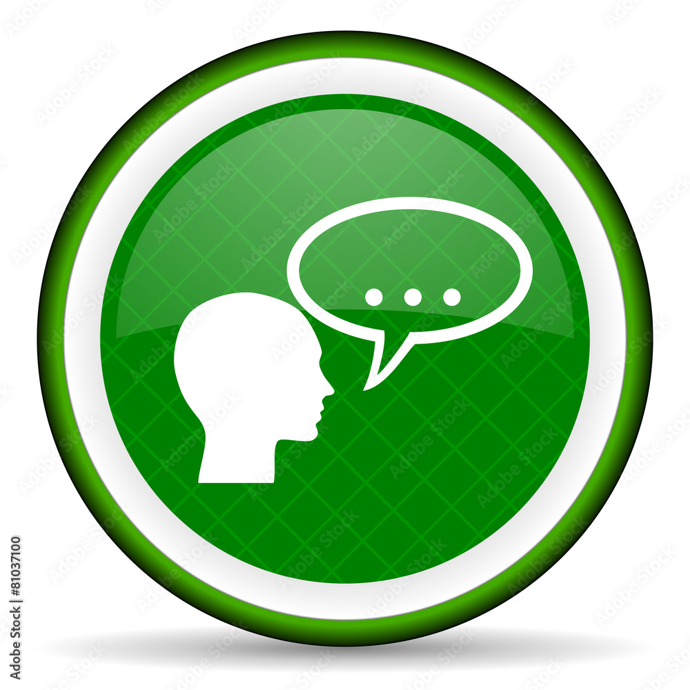 forum green icon chat symbol bubble sign forum green icon chat symbol bubble sign