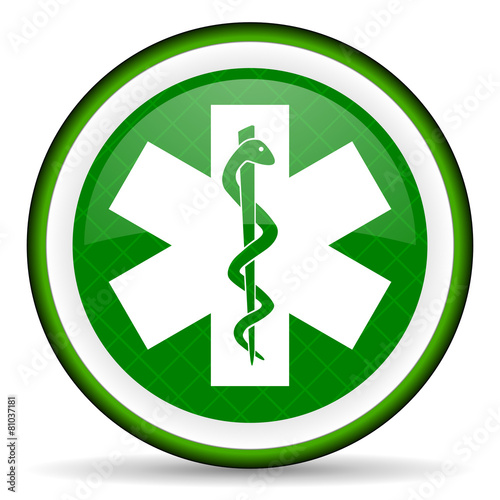 emergency green icon hospital sign