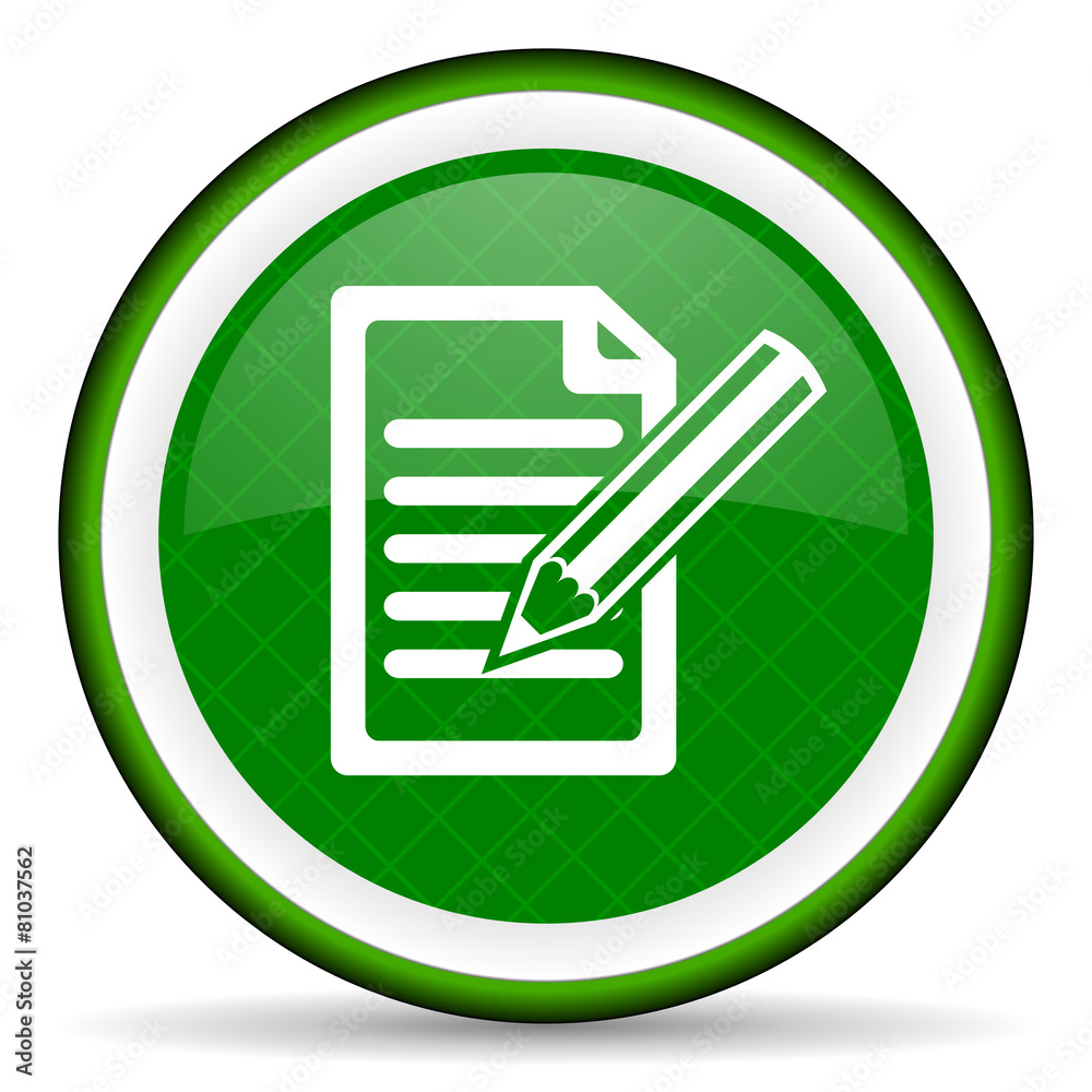 subscribe green icon write sign subscribe green icon write sign