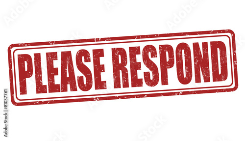 Please Respond stamp