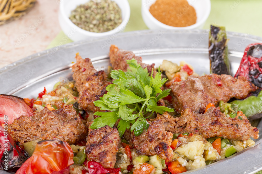 Turkish and Arabian Kebab Adana Urfa Abbaganus Sogurme Turkish and Arabian Kebab Adana Urfa Abbaganus Sogurme