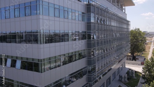 Aerial view of modern business buildings