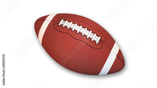 American Football, sports equipment isolated on white background