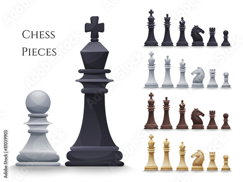 Vector Chess Figures big set