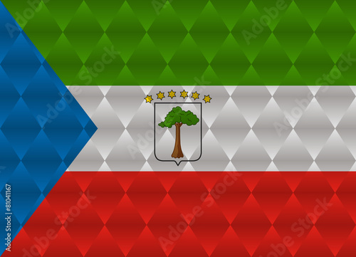 equatorial guinea low poly flag
