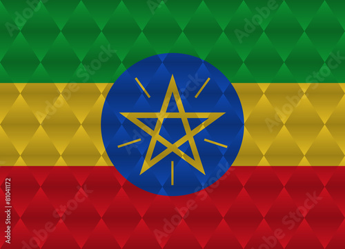 ethiopia low poly flag