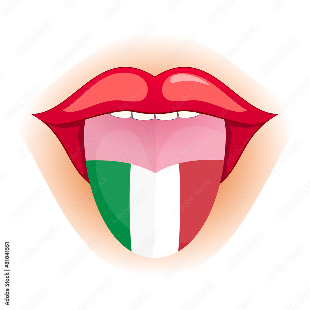 Lengua / lenguaje idioma italiano - Italia Stock Vector | Adobe Stock