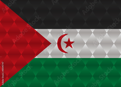 sahrawi arab democratic republic low poly flag