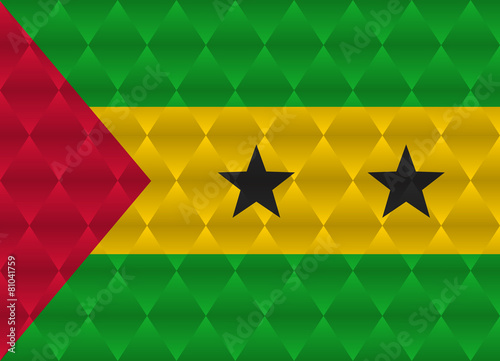 sao tome and principe low poly flag